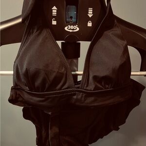 Elegant Black Women's Halter Bikini Set